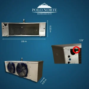 EVAPORADOR BOHN P.B. DE 2V MEDIA TEMP. R-404 O R22 220V